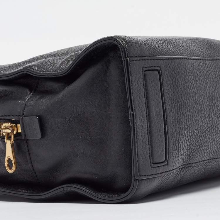 Pre Owned Marc by Marc Jacobs Black Leather Zip Satchel