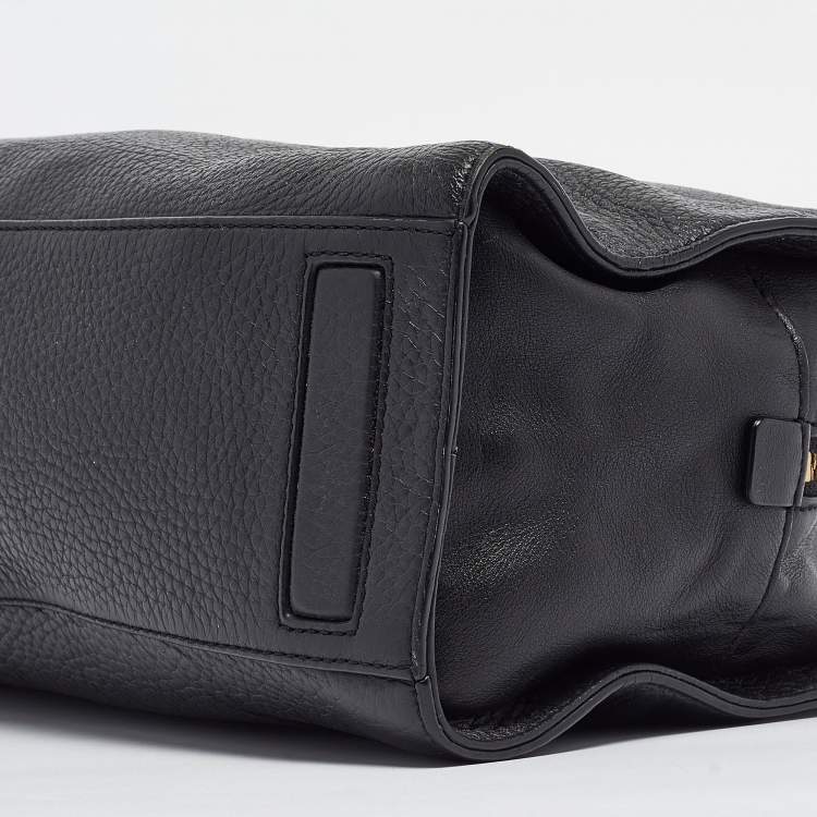 Pre Owned Marc by Marc Jacobs Black Leather Zip Satchel