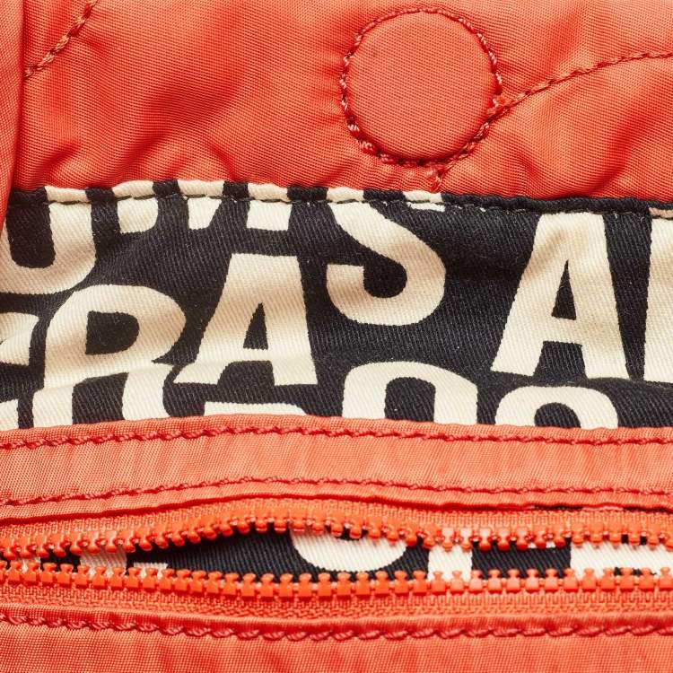 Pre Owned Marc by Marc Jacobs Orange Nylon Medium Pretty Tate Tote