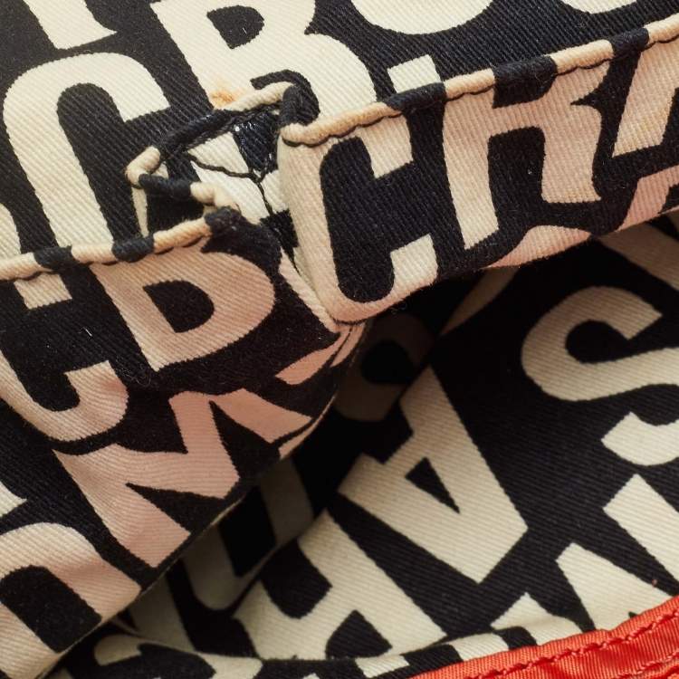 Pre Owned Marc by Marc Jacobs Orange Nylon Medium Pretty Tate Tote