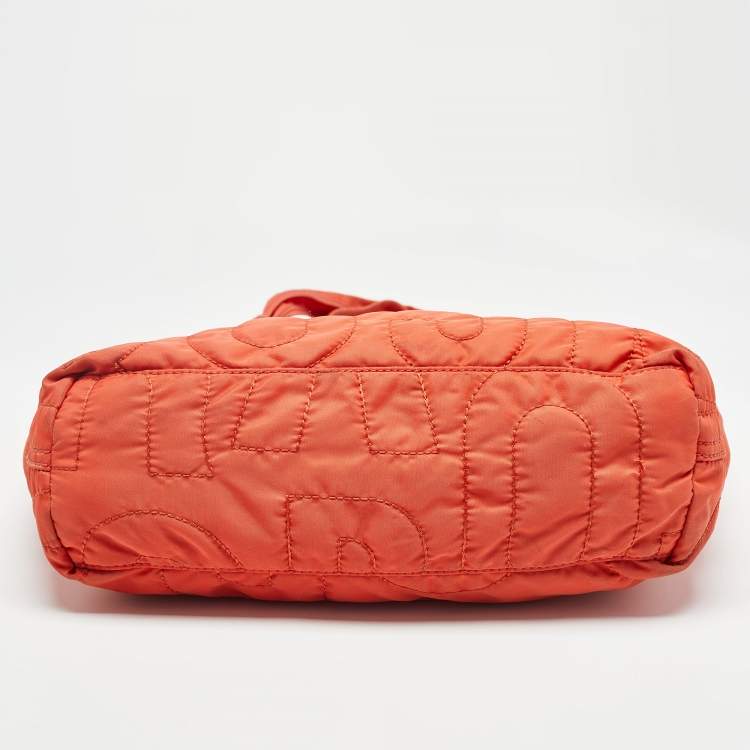 Pre Owned Marc by Marc Jacobs Orange Nylon Medium Pretty Tate Tote