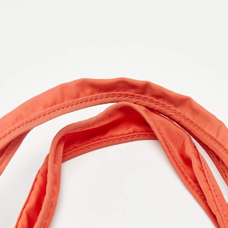 Pre Owned Marc by Marc Jacobs Orange Nylon Medium Pretty Tate Tote