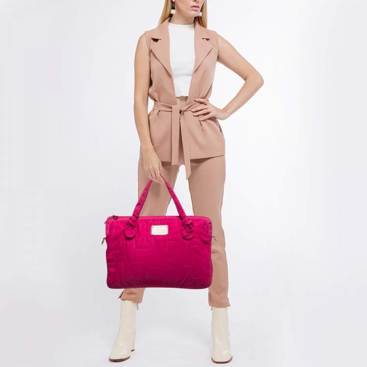 Pre Owned Marc By Marc Jacobs Fuchsia Nylon Pretty Laptop Bag