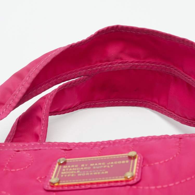 Pre Owned Marc By Marc Jacobs Fuchsia Nylon Pretty Laptop Bag
