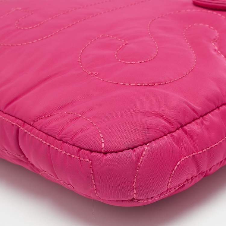 Pre Owned Marc By Marc Jacobs Fuchsia Nylon Pretty Laptop Bag