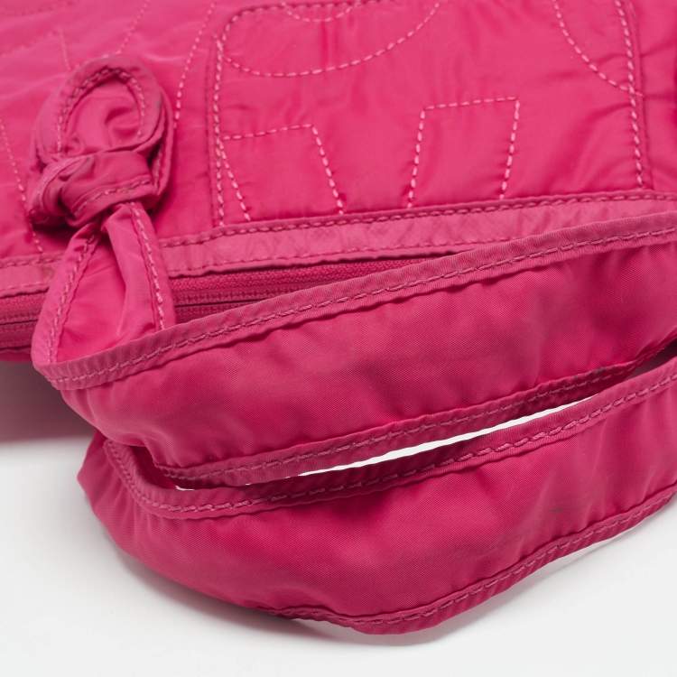 Pre Owned Marc By Marc Jacobs Fuchsia Nylon Pretty Laptop Bag
