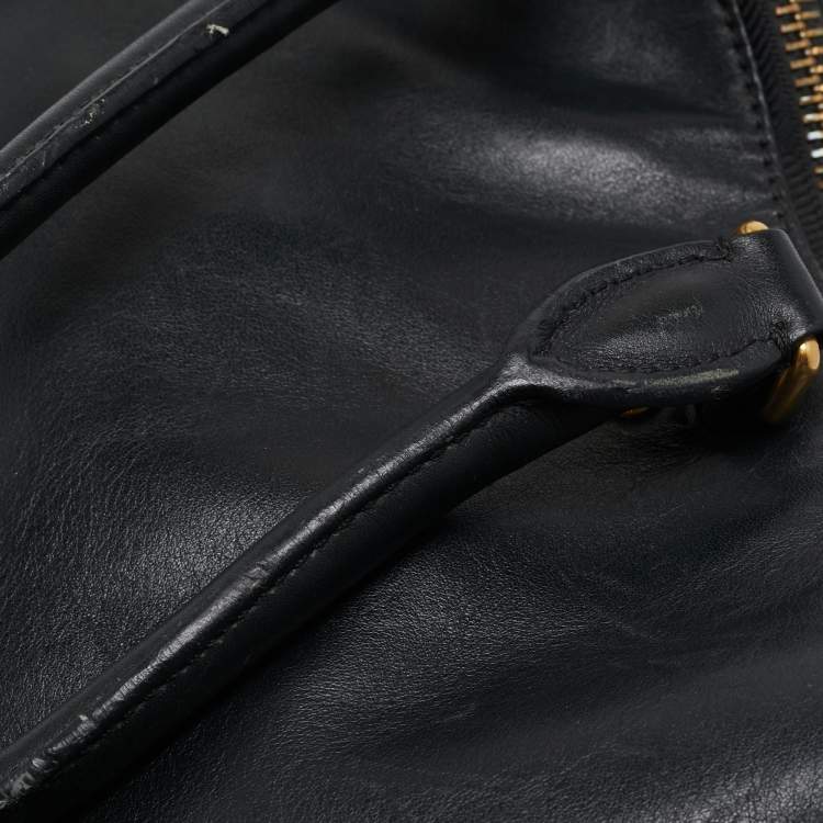 Pre Owned Marc by Marc Jacobs Black Leather Goodbye Columbus Satchel