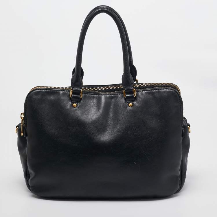 Pre Owned Marc by Marc Jacobs Black Leather Goodbye Columbus Satchel