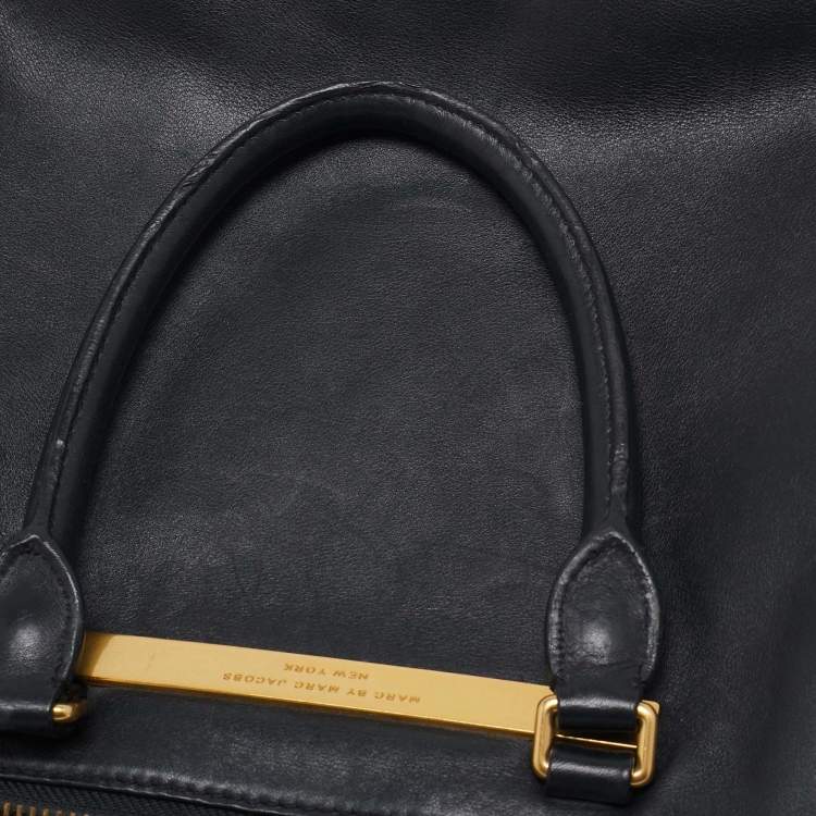 Pre Owned Marc by Marc Jacobs Black Leather Goodbye Columbus Satchel
