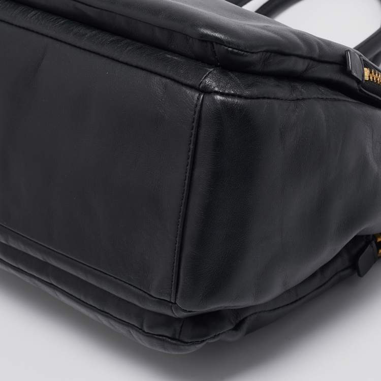 Pre Owned Marc by Marc Jacobs Black Leather Goodbye Columbus Satchel