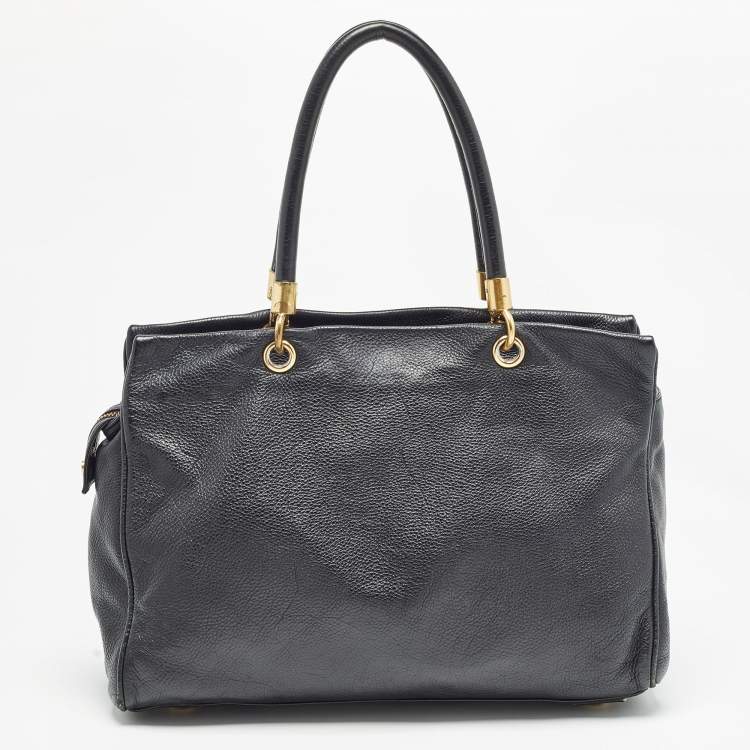Pre Owned Marc by Marc Jacobs Black Leather Too Hot to Handle Tote