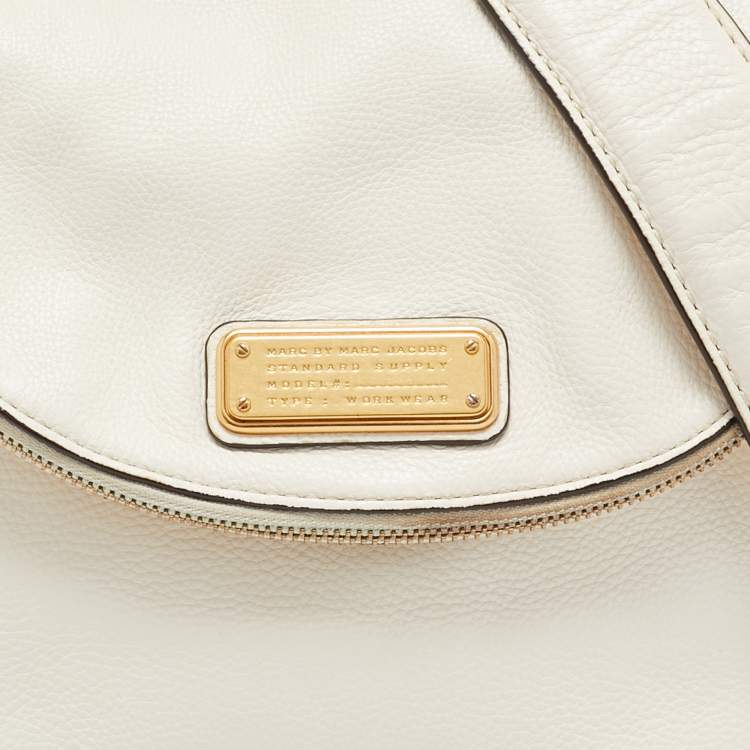 Pre Owned Marc by Marc Jacobs Off White Leather Classic Q Natasha Crossbody Bag