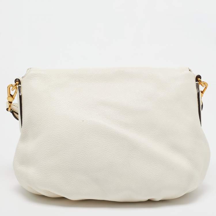 Pre Owned Marc by Marc Jacobs Off White Leather Classic Q Natasha Crossbody Bag