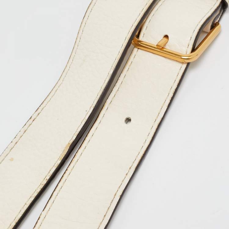 Pre Owned Marc by Marc Jacobs Off White Leather Classic Q Natasha Crossbody Bag