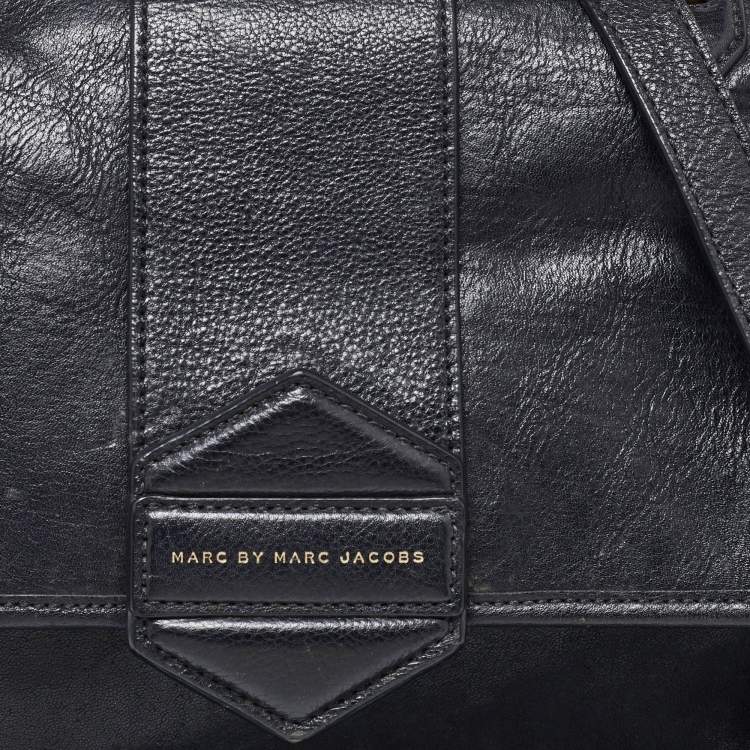 Pre Owned Marc by Marc Jacobs Black Leather Flipping Out Top Handle Bag