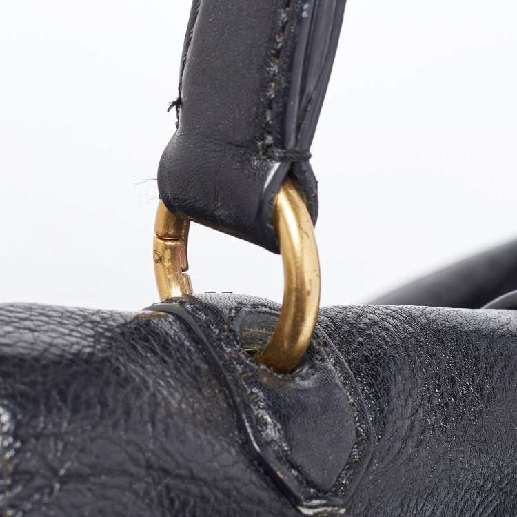 Pre Owned Marc by Marc Jacobs Black Leather Flipping Out Top Handle Bag