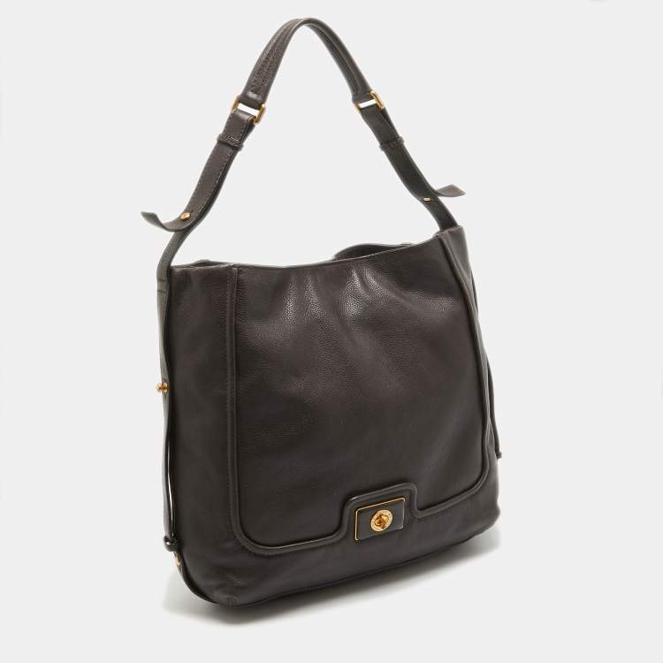 Pre Owned Marc by Marc Jacobs Purple Leather Revolution Hobo