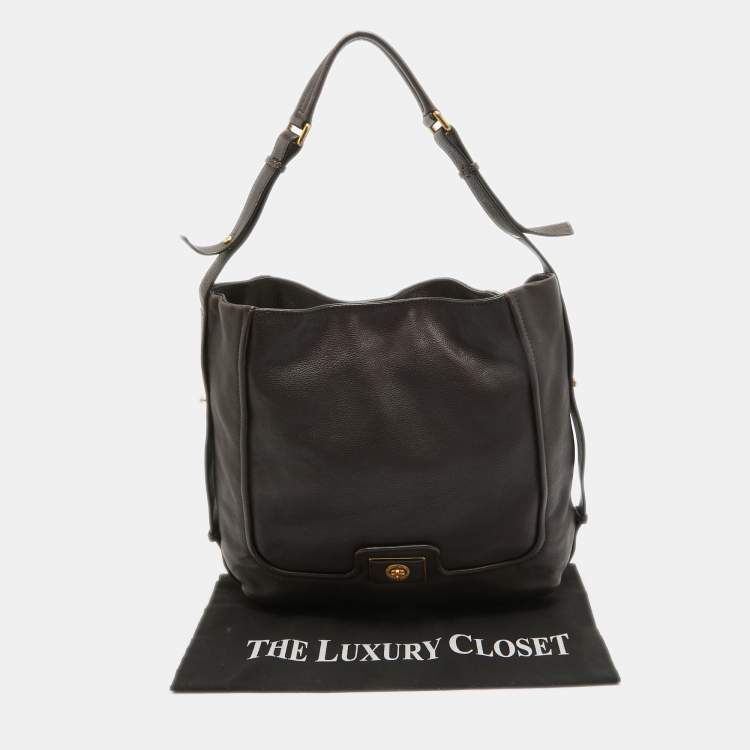 Pre Owned Marc by Marc Jacobs Purple Leather Revolution Hobo