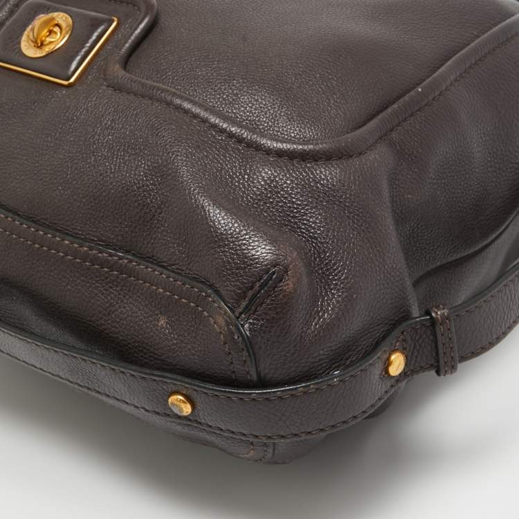 Pre Owned Marc by Marc Jacobs Purple Leather Revolution Hobo