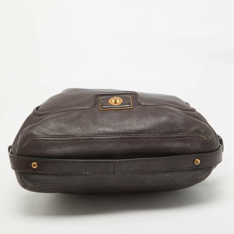 Pre Owned Marc by Marc Jacobs Purple Leather Revolution Hobo