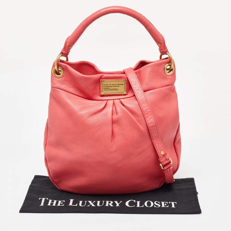Pre Owned Marc by Marc Jacobs Coral Orange Leather Classic Q Hillier Hobo