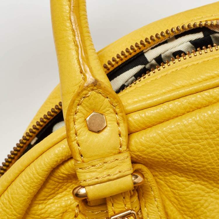 Pre Owned Marc by Marc Jacobs Yellow Leather Classic Q Baby Aidan Satchel