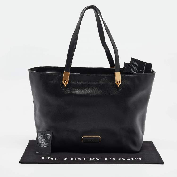 Pre Owned Marc by Marc Jacobs Black Leather Ligero East West Tote