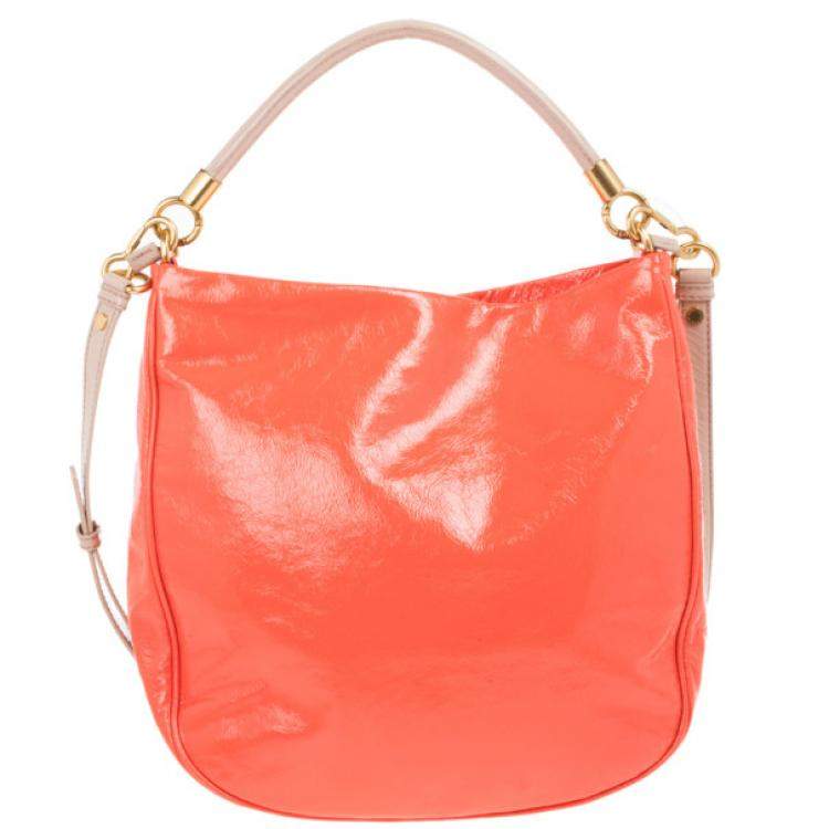 Pre Owned Marc by Marc Jacobs Orange Leather Too Hot To Handle Hobo