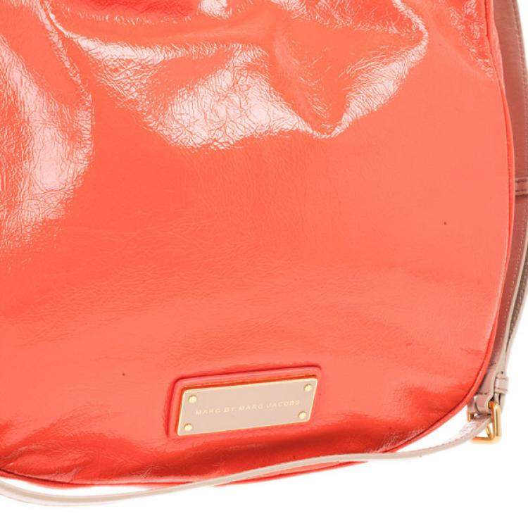 Pre Owned Marc by Marc Jacobs Orange Leather Too Hot To Handle Hobo