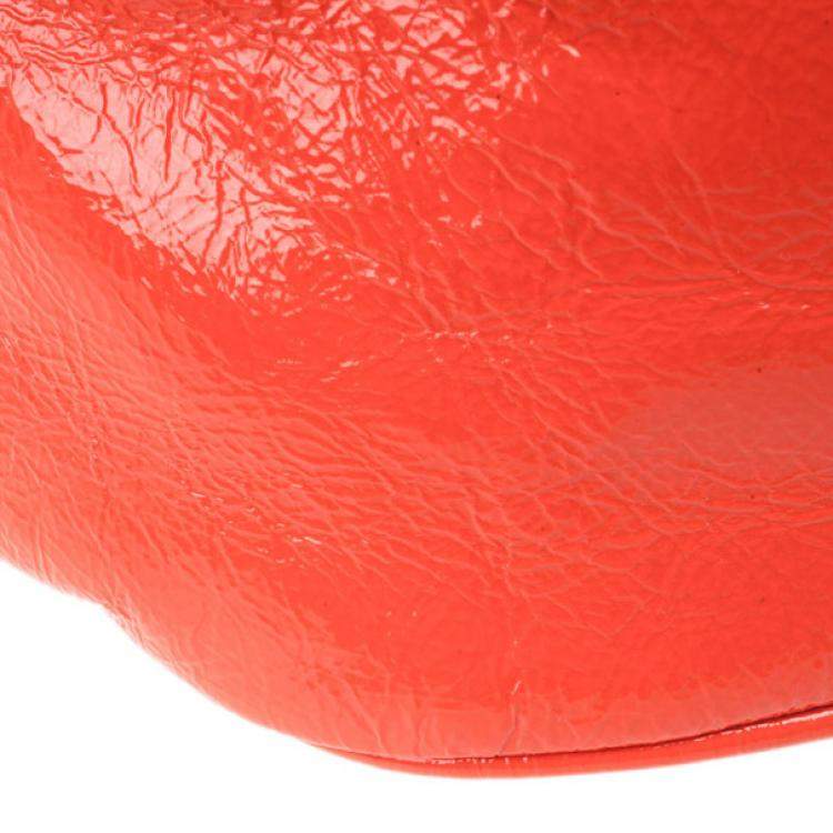 Pre Owned Marc by Marc Jacobs Orange Leather Too Hot To Handle Hobo