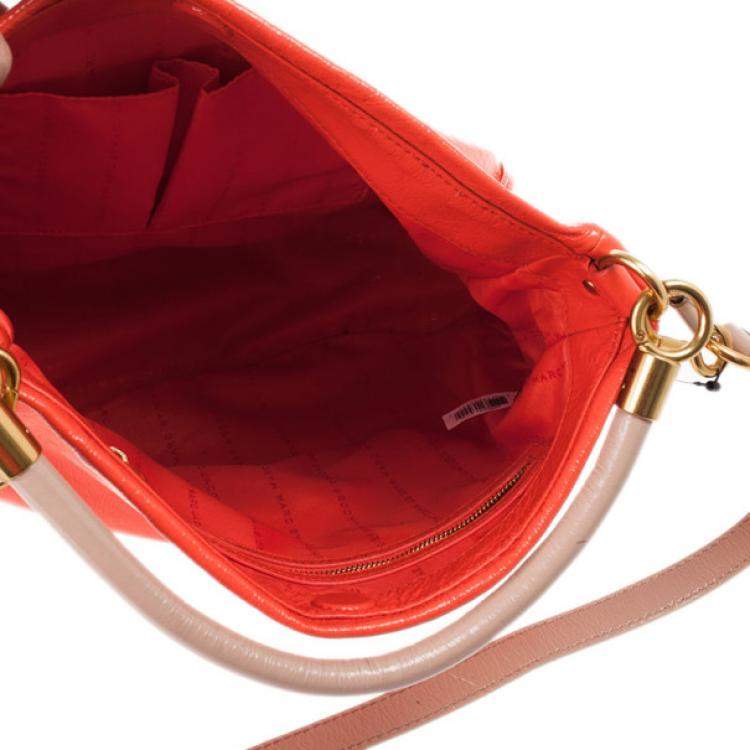 Pre Owned Marc by Marc Jacobs Orange Leather Too Hot To Handle Hobo