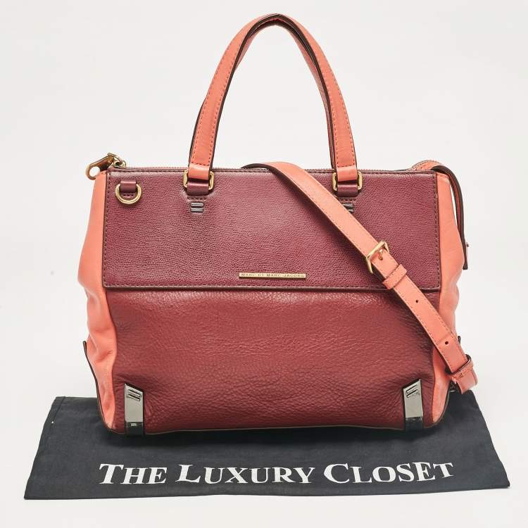 Pre Owned Marc by Marc Jacobs Tri Color Leather Sheltered Island Satchel
