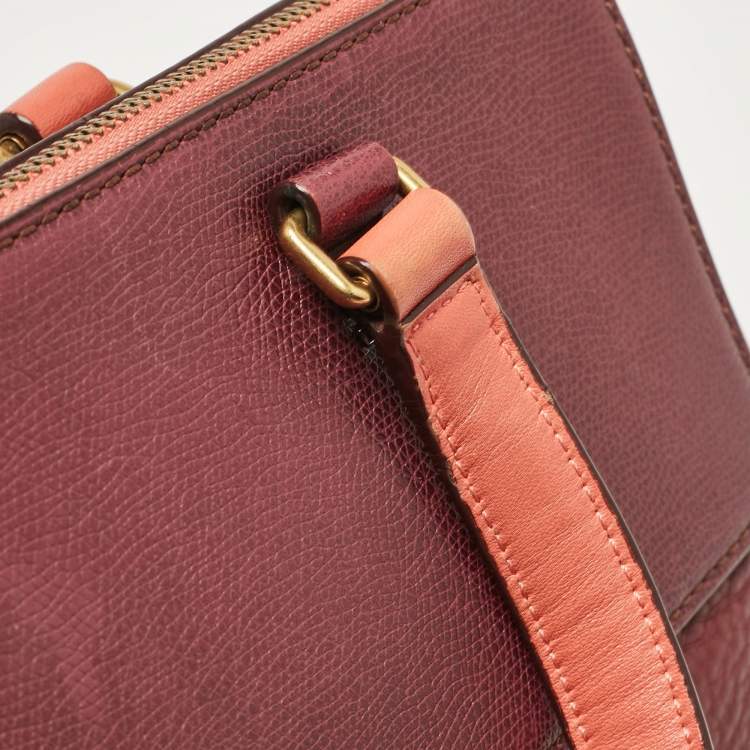 Pre Owned Marc by Marc Jacobs Tri Color Leather Sheltered Island Satchel