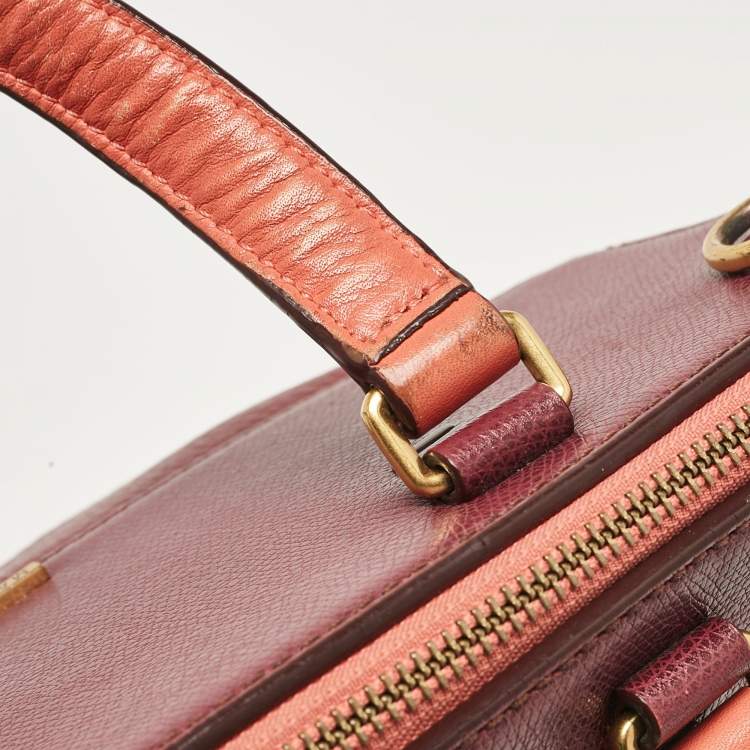 Pre Owned Marc by Marc Jacobs Tri Color Leather Sheltered Island Satchel