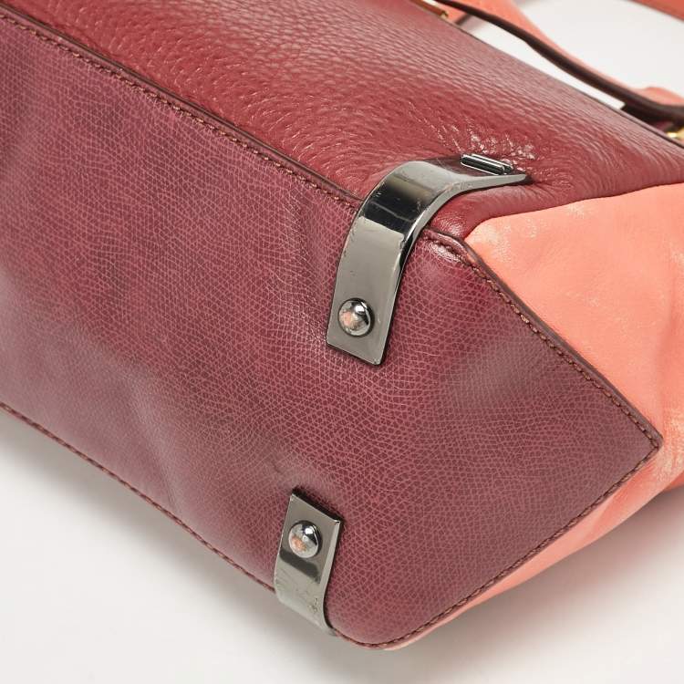 Pre Owned Marc by Marc Jacobs Tri Color Leather Sheltered Island Satchel