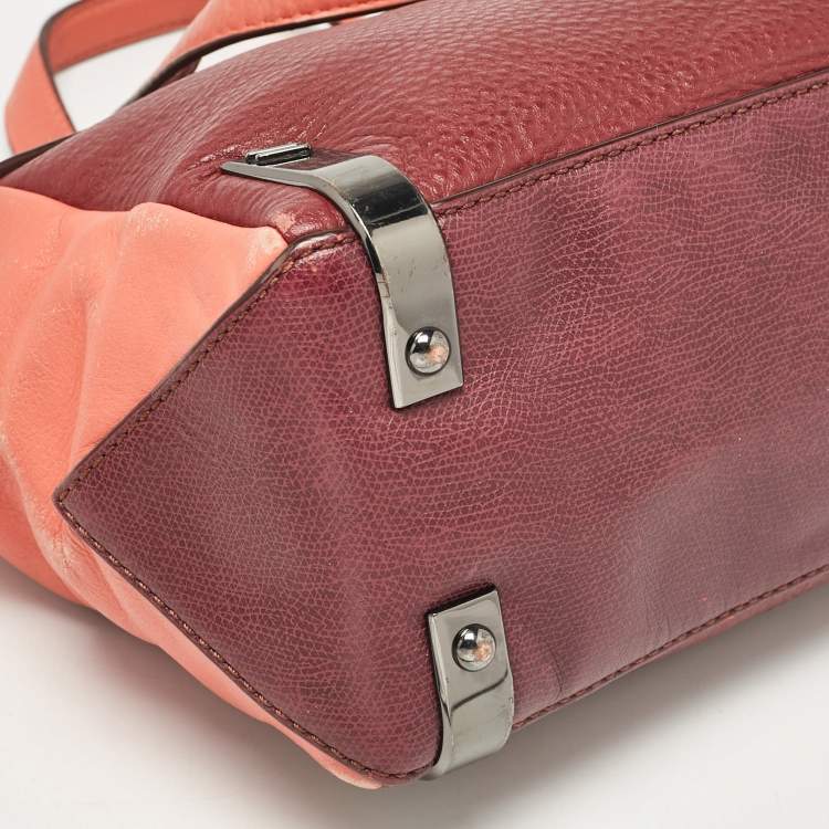 Pre Owned Marc by Marc Jacobs Tri Color Leather Sheltered Island Satchel