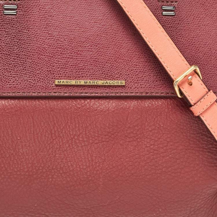 Pre Owned Marc by Marc Jacobs Tri Color Leather Sheltered Island Satchel