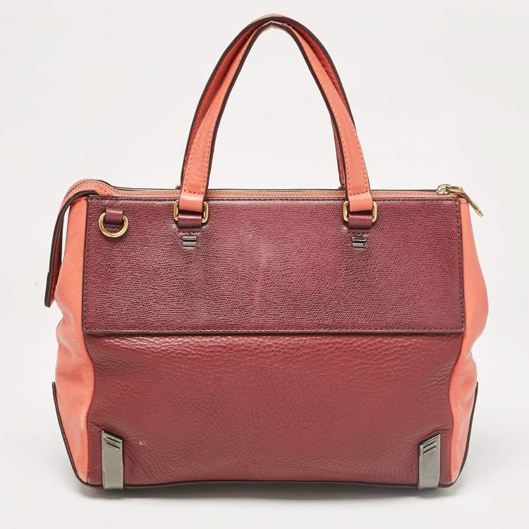 Pre Owned Marc by Marc Jacobs Tri Color Leather Sheltered Island Satchel