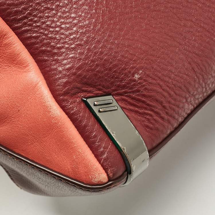 Pre Owned Marc by Marc Jacobs Tri Color Leather Sheltered Island Satchel