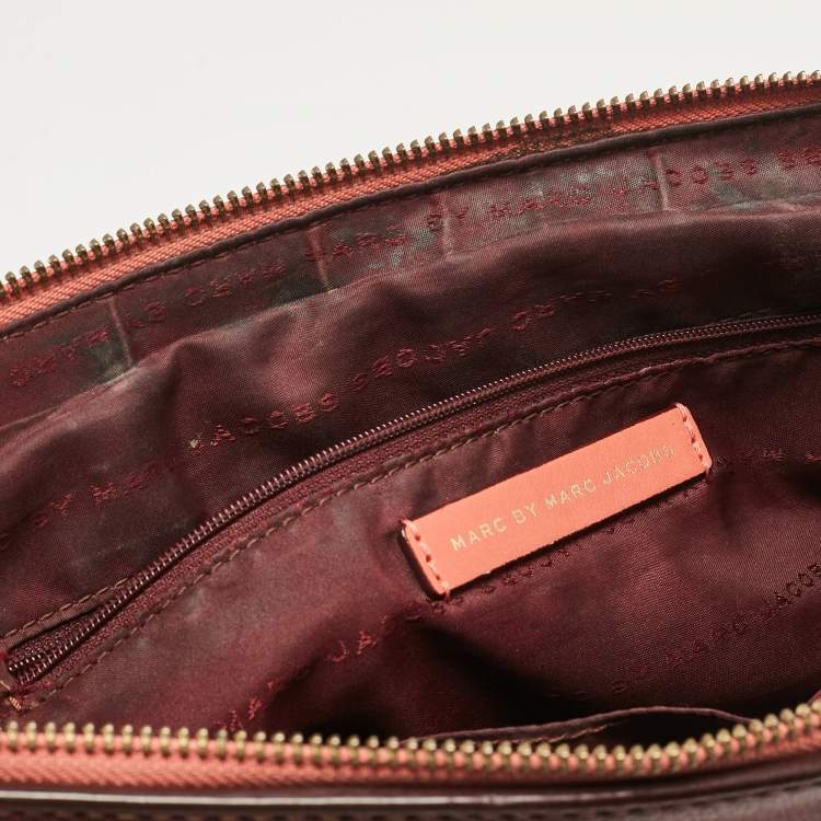 Pre Owned Marc by Marc Jacobs Tri Color Leather Sheltered Island Satchel