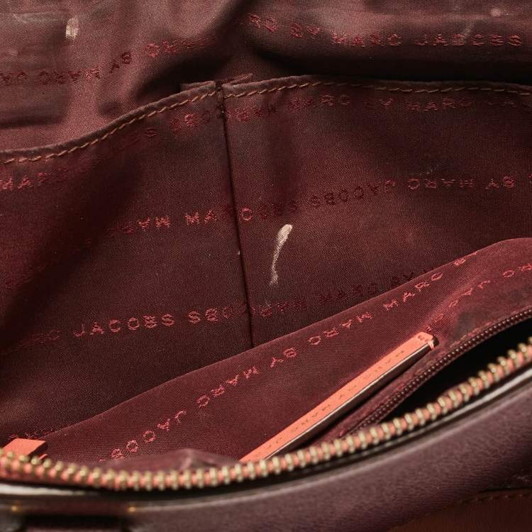 Pre Owned Marc by Marc Jacobs Tri Color Leather Sheltered Island Satchel