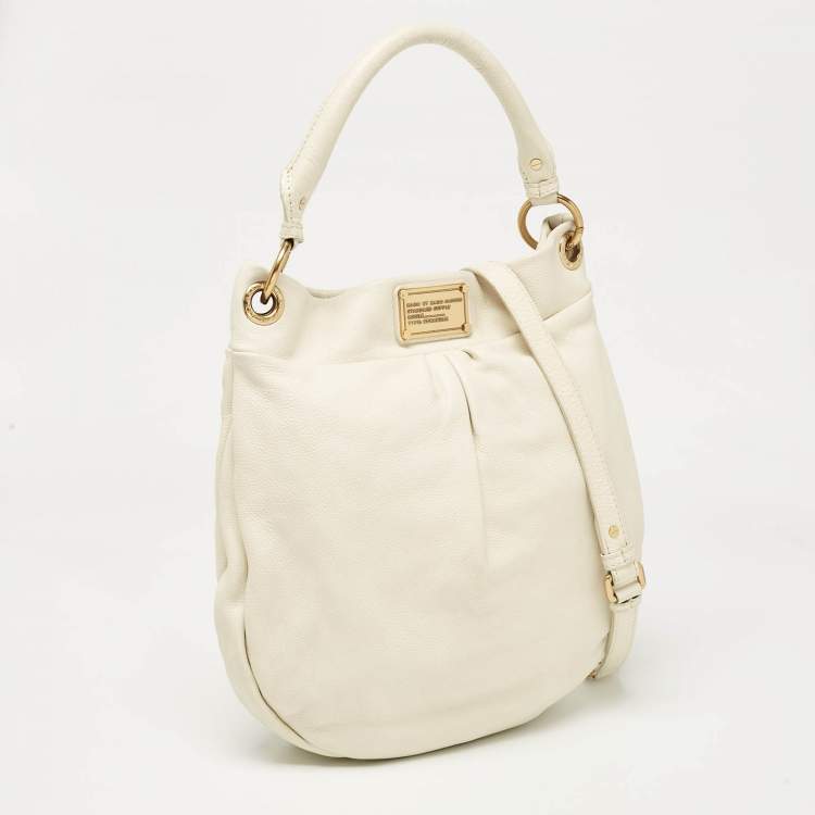 Pre Owned Marc by Marc Jacobs Off White Leather Classic Q Hillier Hobo