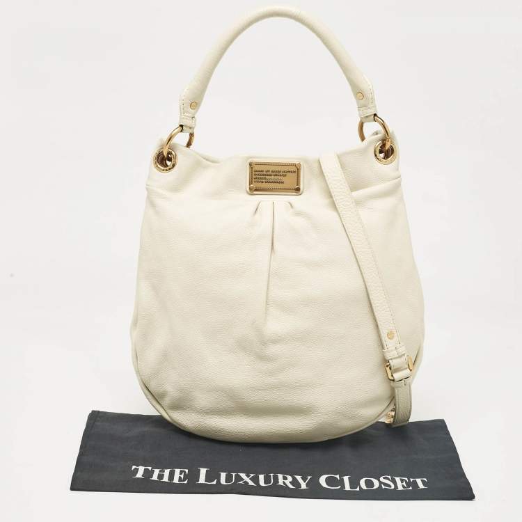 Pre Owned Marc by Marc Jacobs Off White Leather Classic Q Hillier Hobo