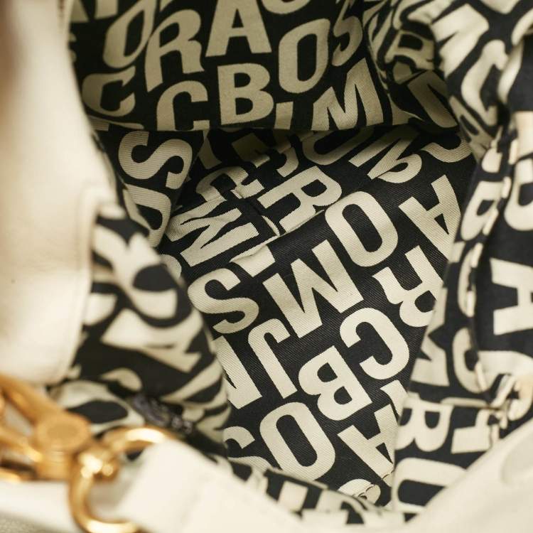 Pre Owned Marc by Marc Jacobs Off White Leather Classic Q Hillier Hobo
