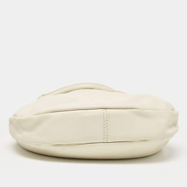 Pre Owned Marc by Marc Jacobs Off White Leather Classic Q Hillier Hobo