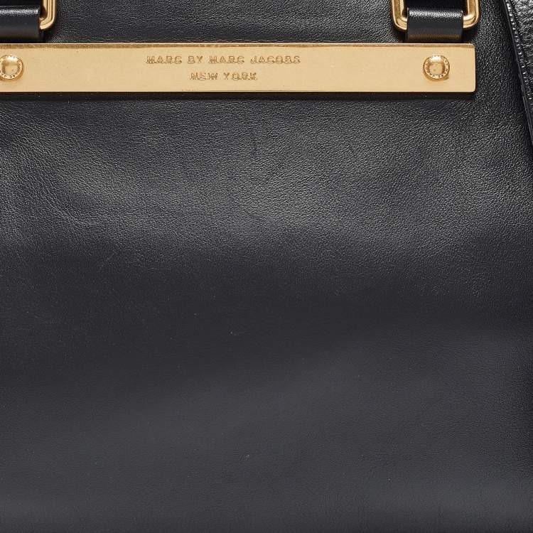 Pre Owned Marc by Marc Jacobs Black Leather Goodbye Columbus Satchel