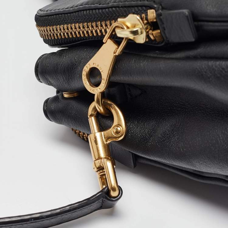 Pre Owned Marc by Marc Jacobs Black Leather Goodbye Columbus Satchel