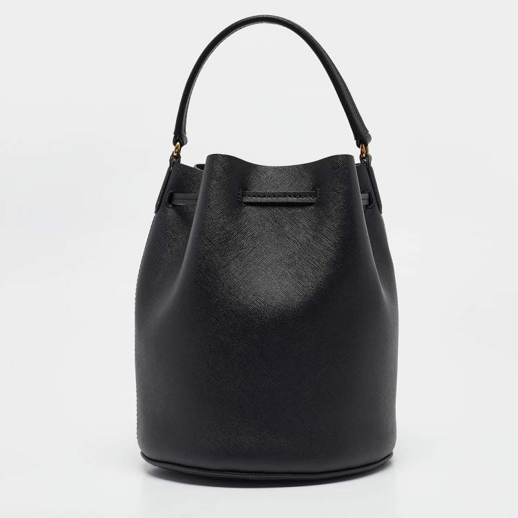 Pre Owned Marc by Marc Jacobs Black Saffiano Leather Bucket Bag