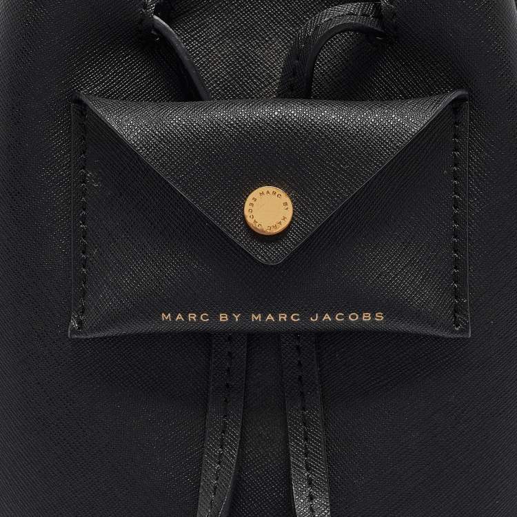Pre Owned Marc by Marc Jacobs Black Saffiano Leather Bucket Bag