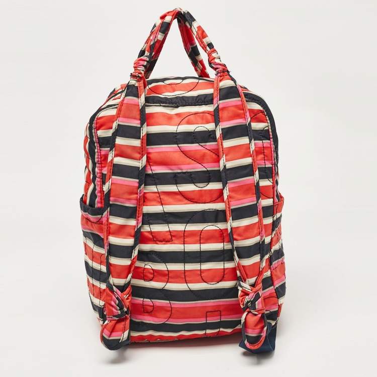 Pre Owned Marc by Marc Jacobs Multicolor Striped Nylon Backpack